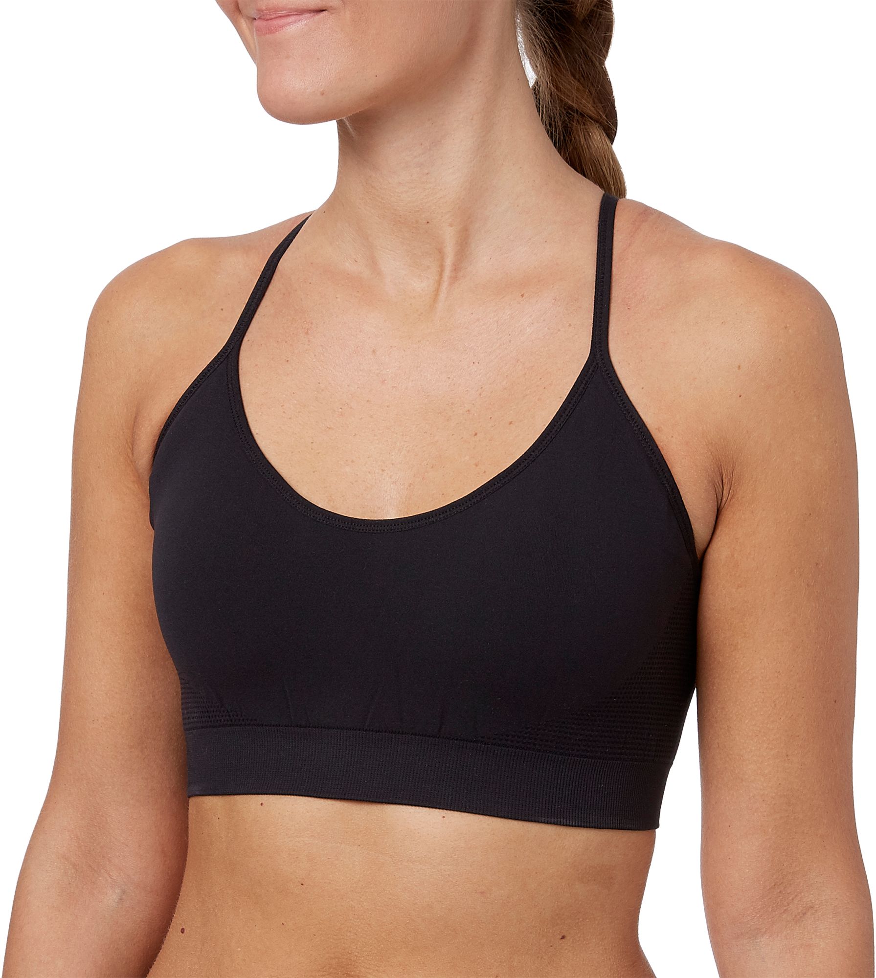 reebok women's strappy cami seamless sports bra