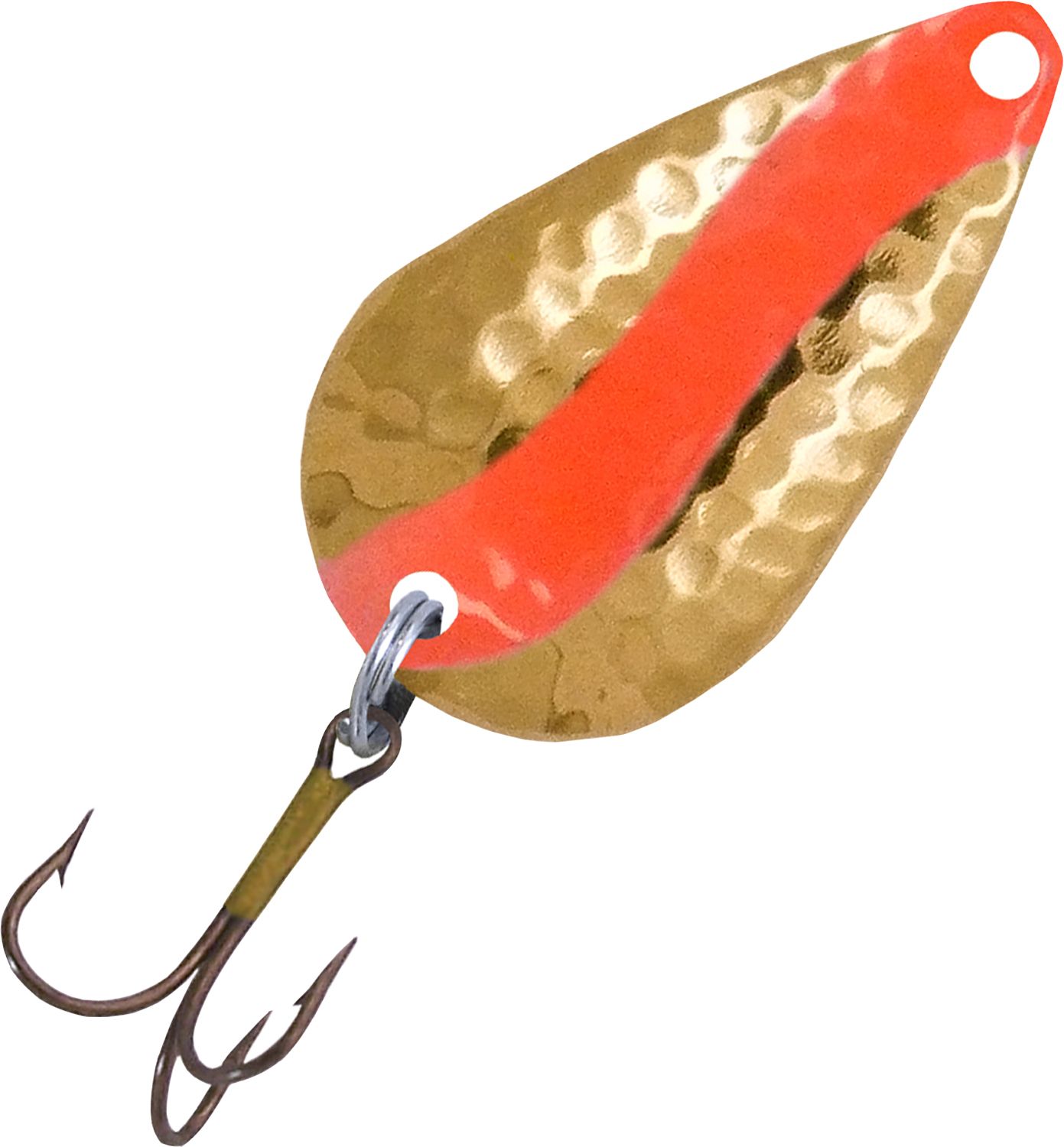 Hammered Brass/Flame Red Stripe