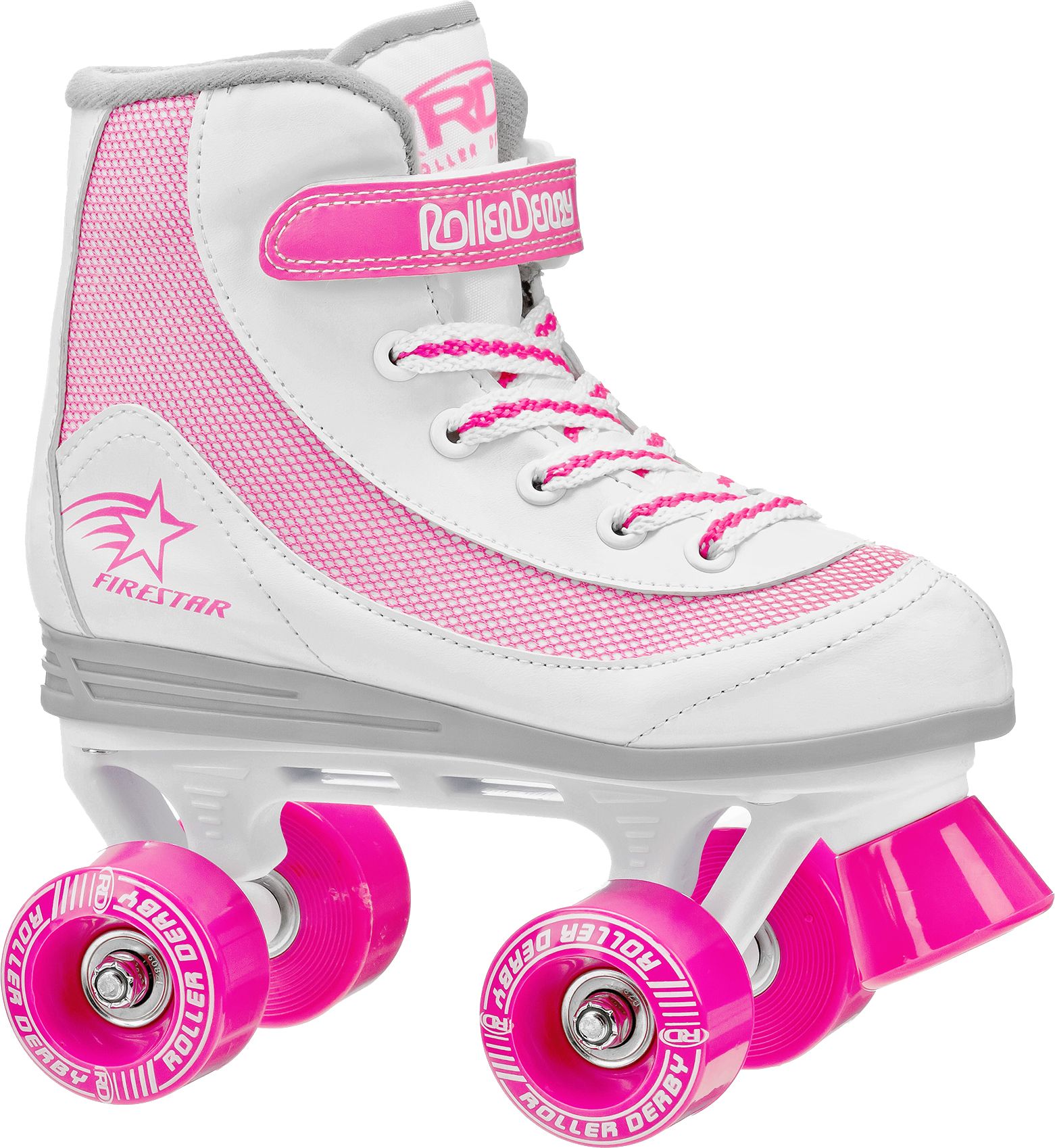 Roller Derby Girls' Firestar Quad Roller Skates White/Pink thumbnail