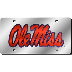 Rico Ole Miss Rebels Silver Laser Tag License Plate
