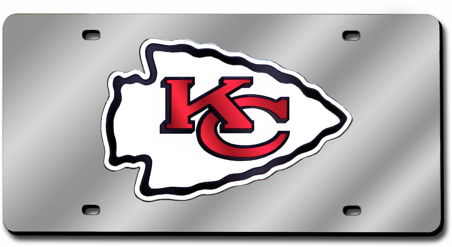 Rico Kansas City Chiefs Silver Laser Tag License Plate