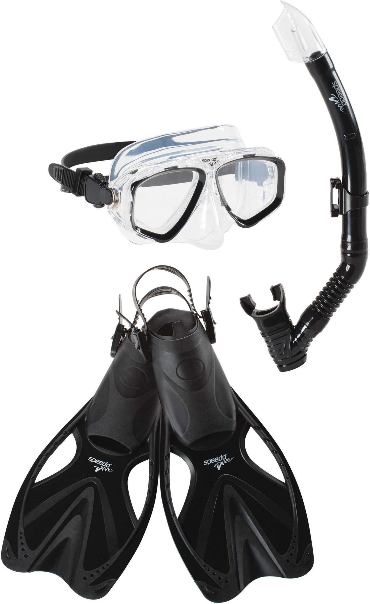 Speedo Adult Adventure Mask, Snorkel & Fin Set