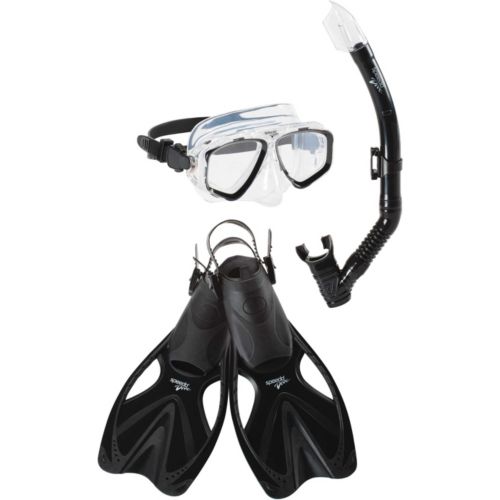 Speedo Adult Adventure Mask, Snorkel & Fin Set