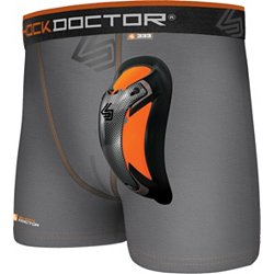 Shock Doctor Compression Shorts Cup Included - Athletic Supporter Underwear  with Pocket and Cup - Adult White