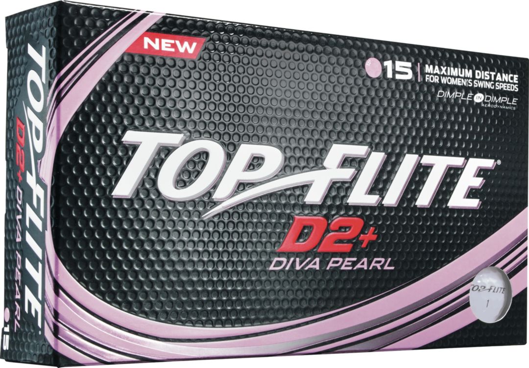 Top Flite Womens D2 Diva Pearlescent Golf Balls 15 Pack