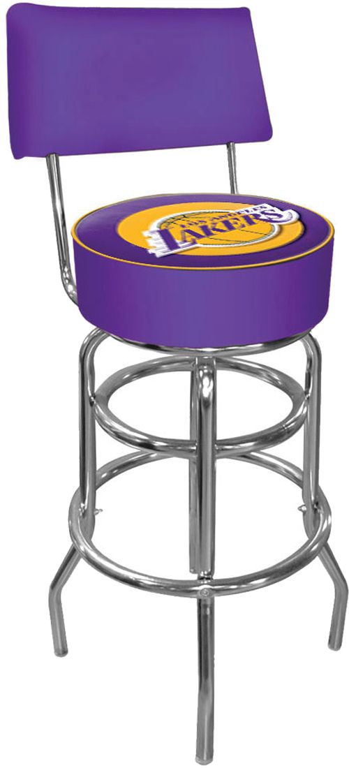 Trademark Games Los Angeles Lakers Padded Swivel Bar Stool with Back | DICK'S Sporting Goods