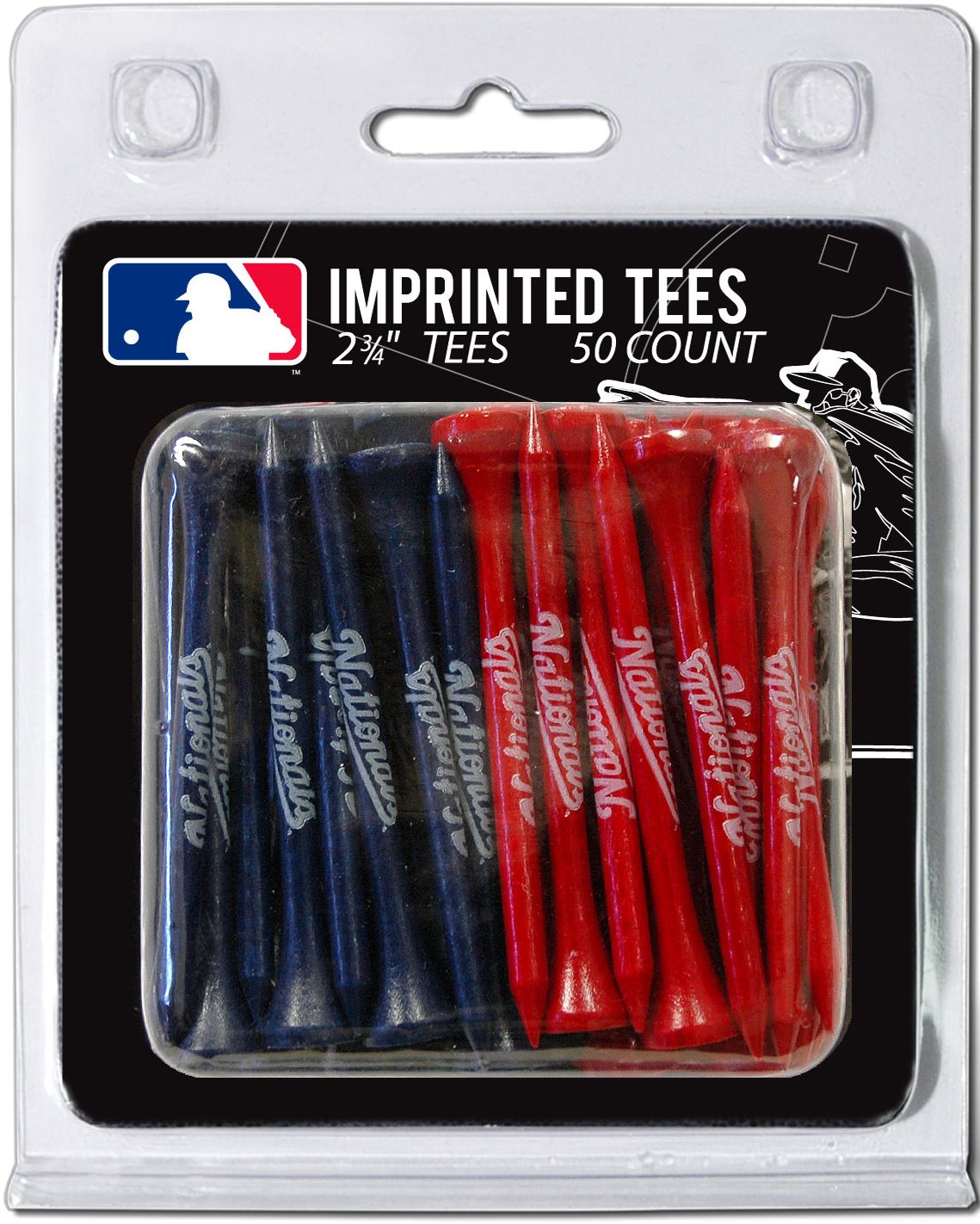 Team Golf Washington Nationals 2.75'' Golf Tees - 50 Pack