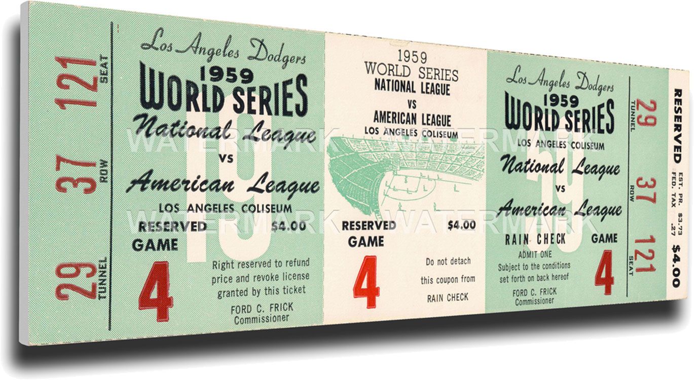 thats my ticket los angeles dodgers 1959 world series