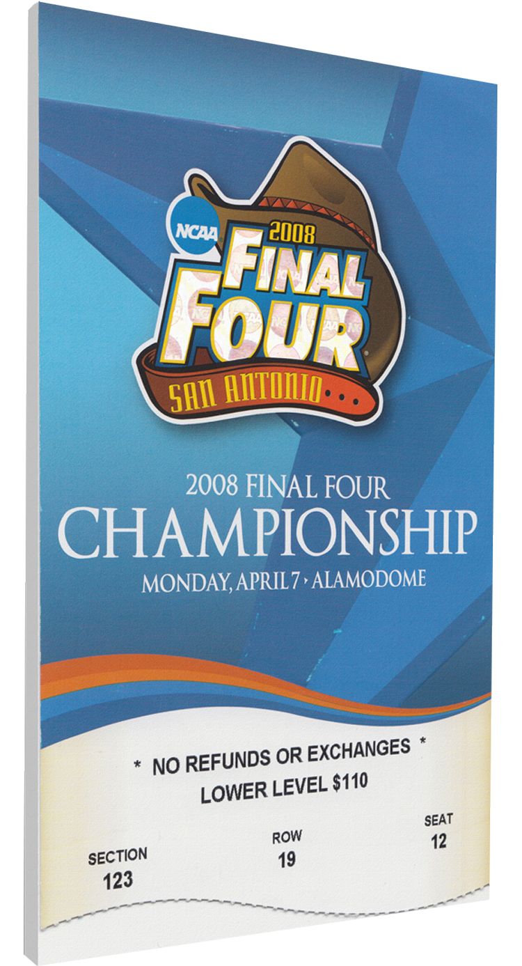 That's My Ticket Kansas Jayhawks 2008 NCAA Final Four Canvas Mega
