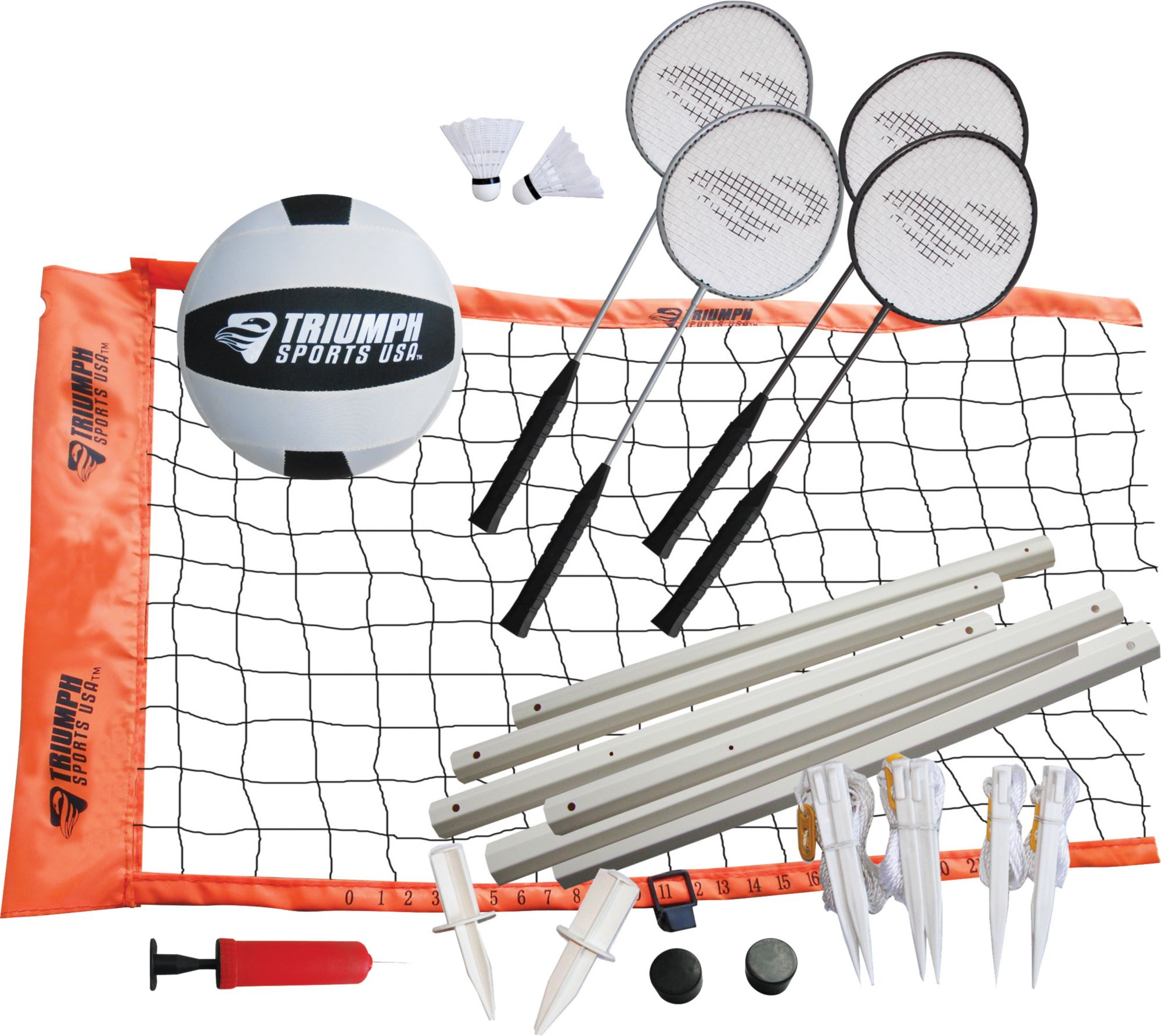 Triumph Sports Advanced Volleyball / Badminton Combo Set