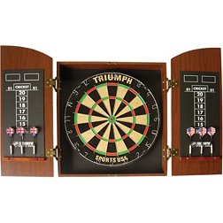 Triumph Wellington Bristle Dartboard and Cabinet Set