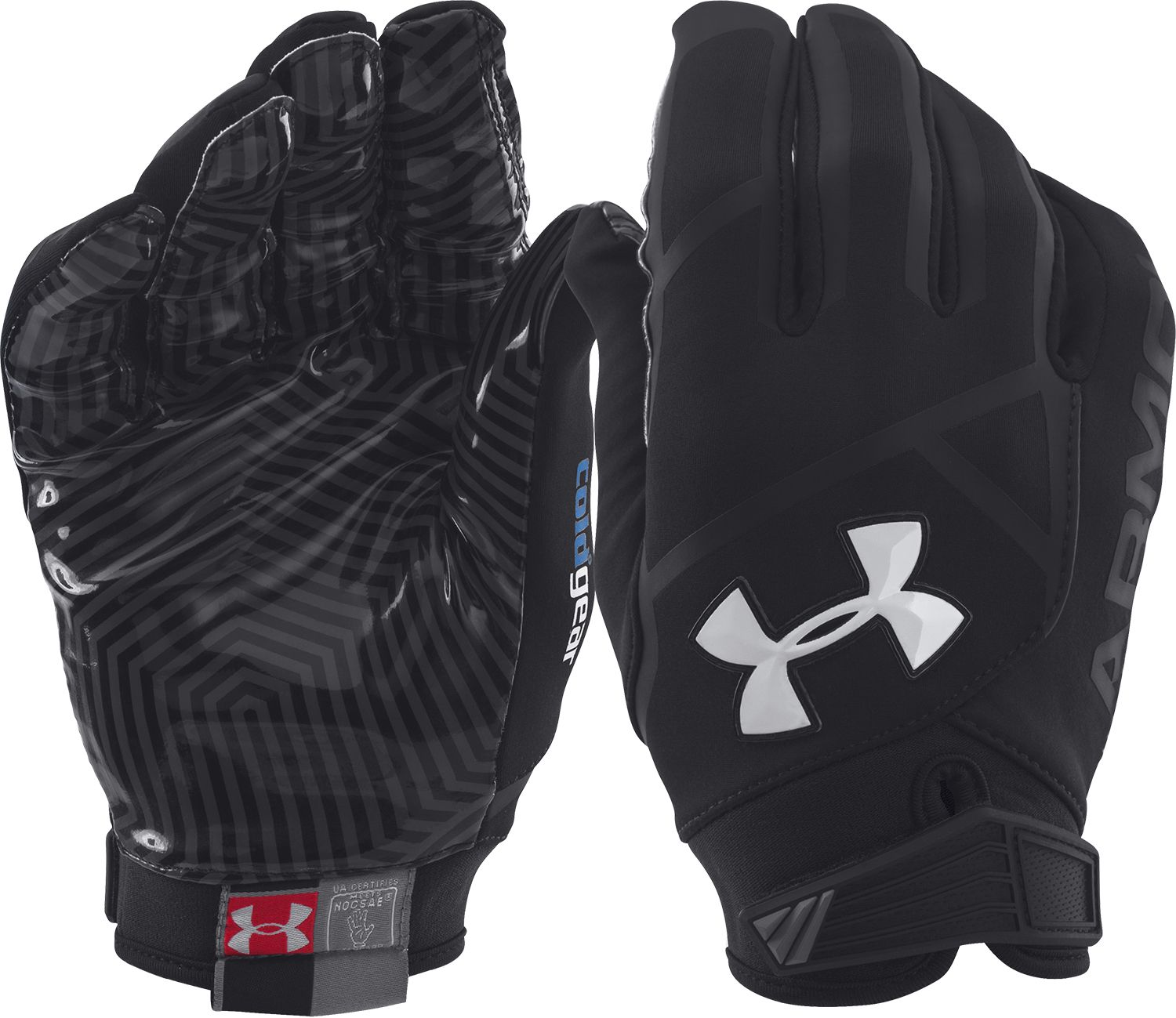 black under armour football gloves