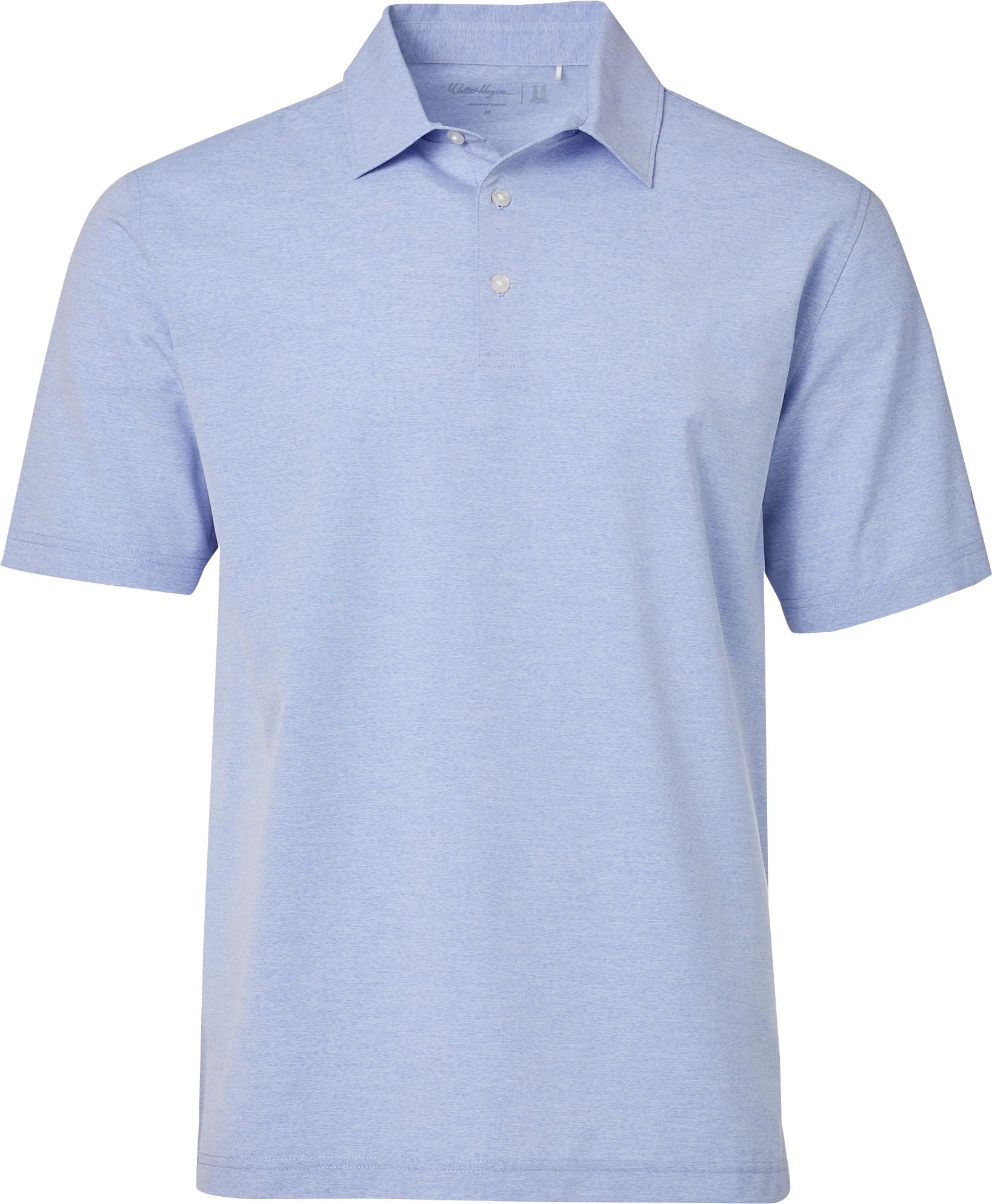 powder blue polo shirt