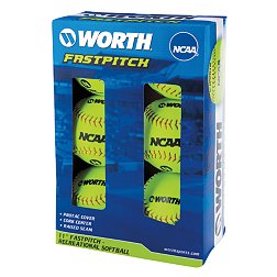 Rawlings 11” NCAA Fastpitch Softballs - 6 Pack