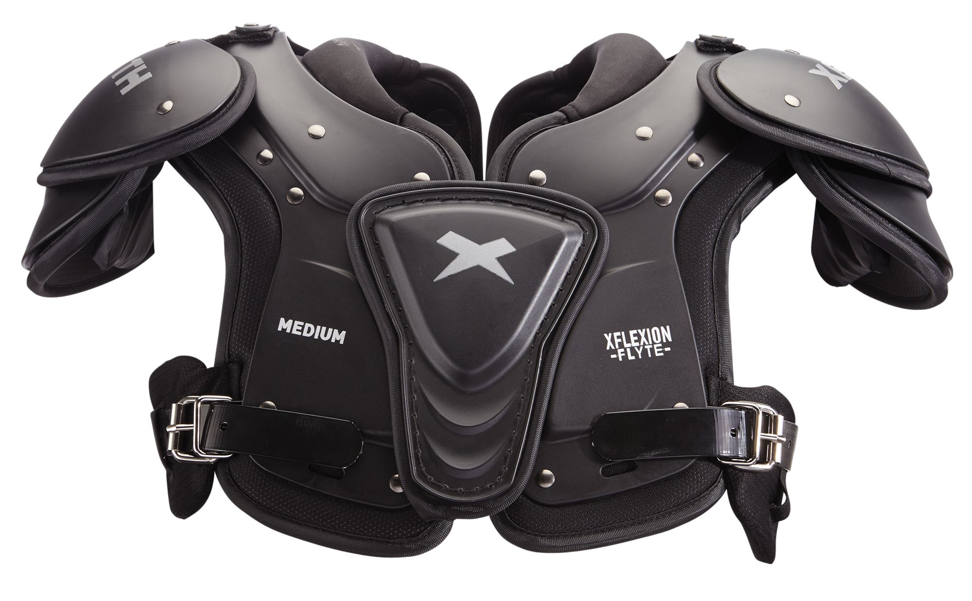 battle backplate on xenith shoulder pads
