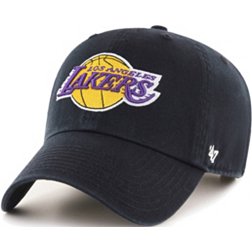 '47 Men's Los Angeles Lakers Black Clean Up Adjustable Hat