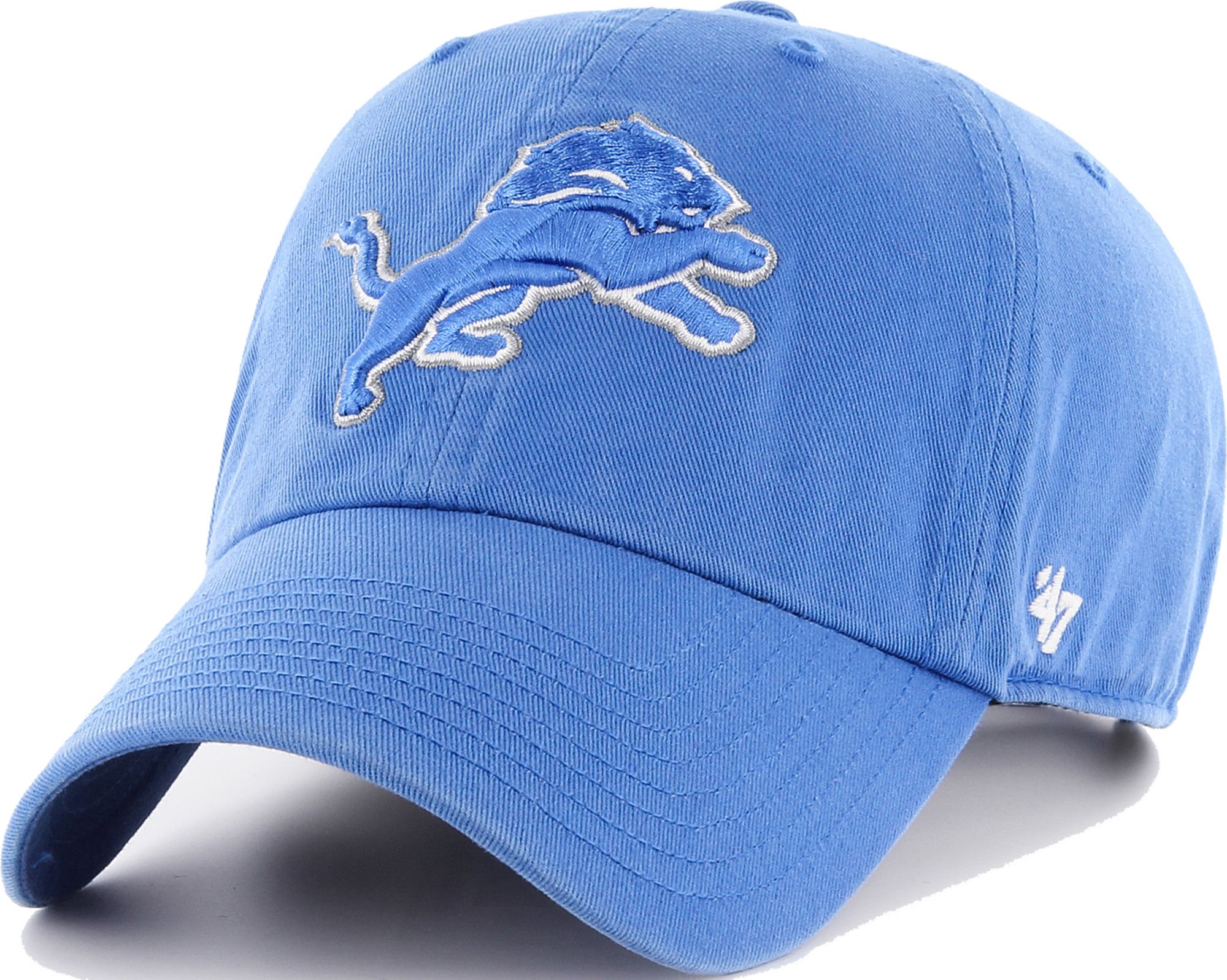 Detroit Lions Honolulu Blue 47 Brand Clean Up Dad Hat