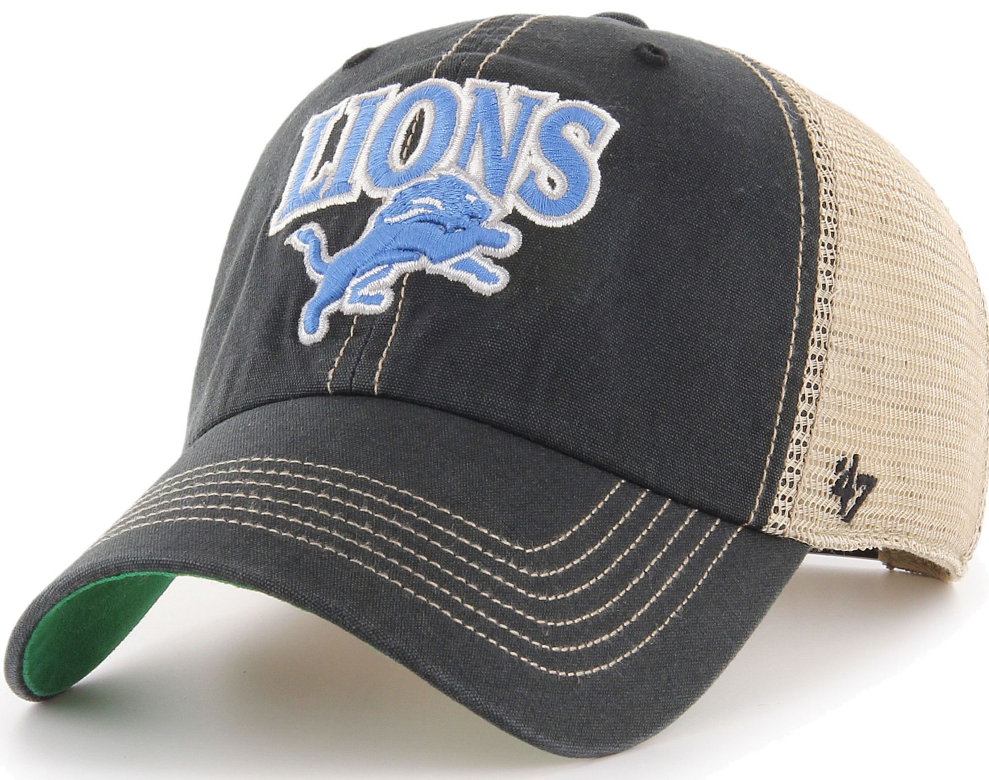 black detroit lions hat