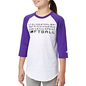 adidas Girls' Hit Steal Slide ¾ Sleeve Softball Shirt