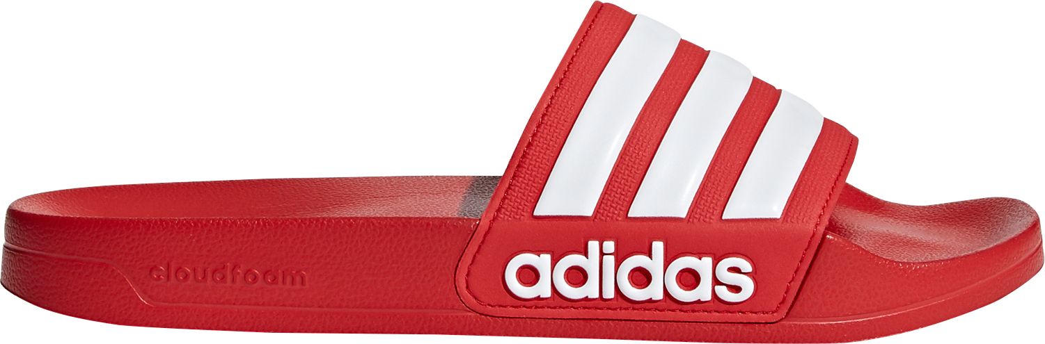 red adidas sandals