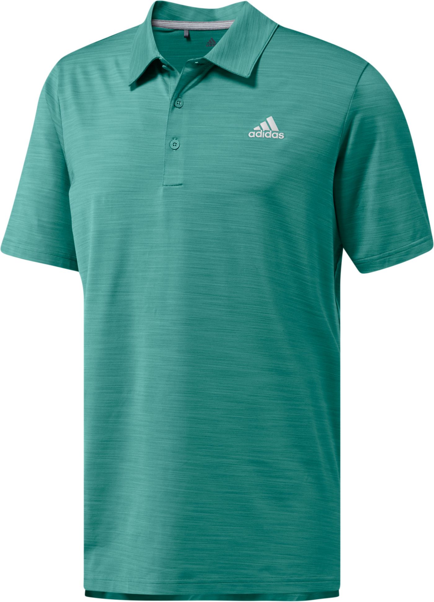 adidas men's heather color block golf polo