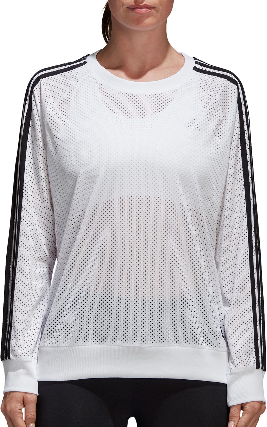 adidas Women's Essentials Mesh Crewneck Sweatshirt