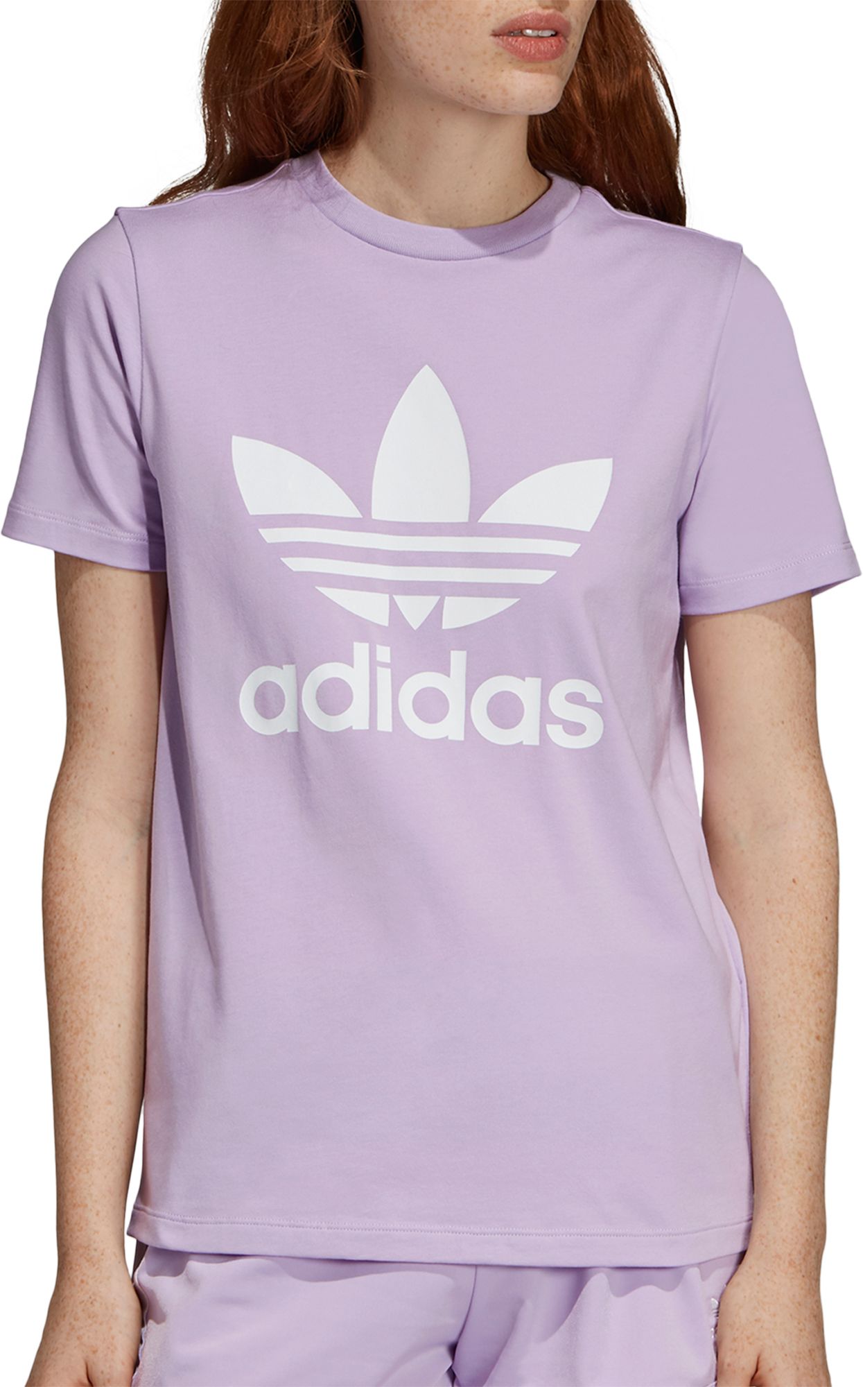 purple adidas shirt