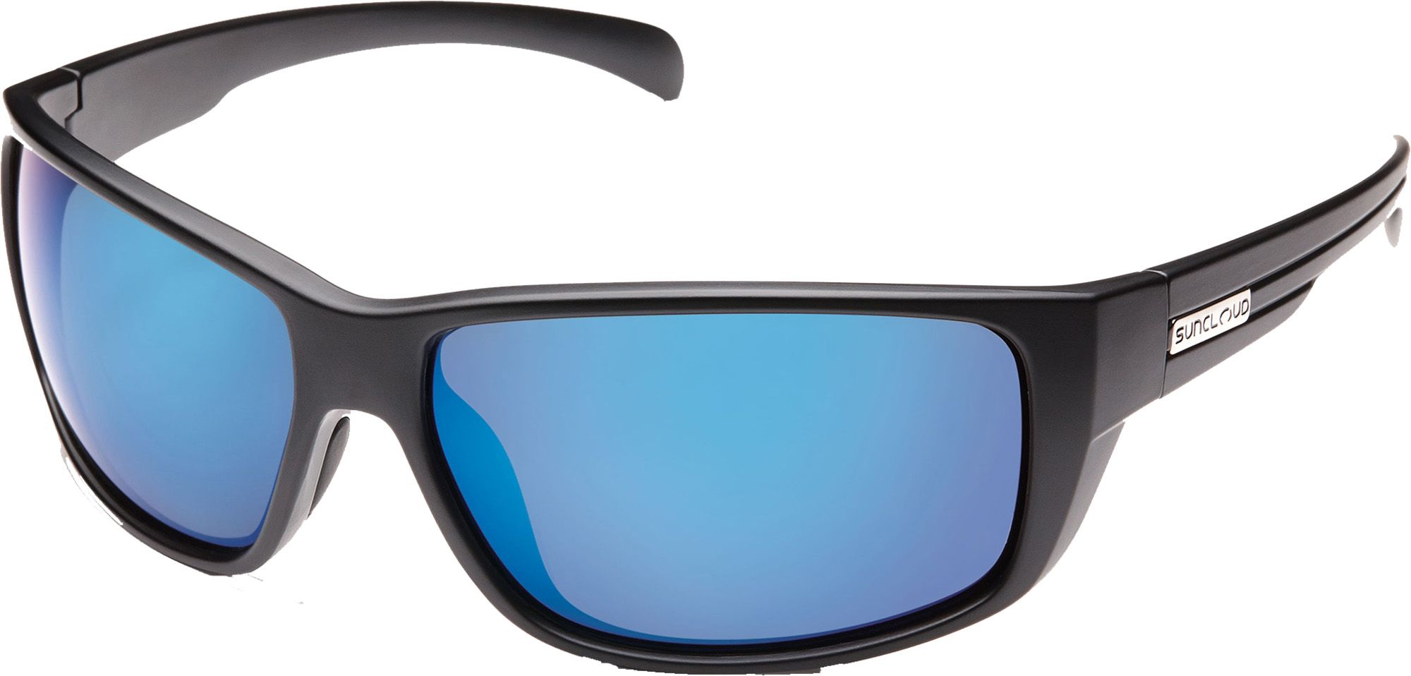 Photos - Sunglasses Suncloud Milestone Polarized , Men's, Black/Blue 17AF9AMLSTNBLKG