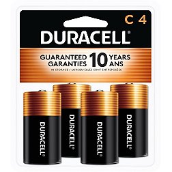 Duracell Coppertop C Alkaline Batteries – 4 Pack