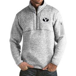 Antigua Men's BYU Cougars Grey Fortune Pullover Jacket