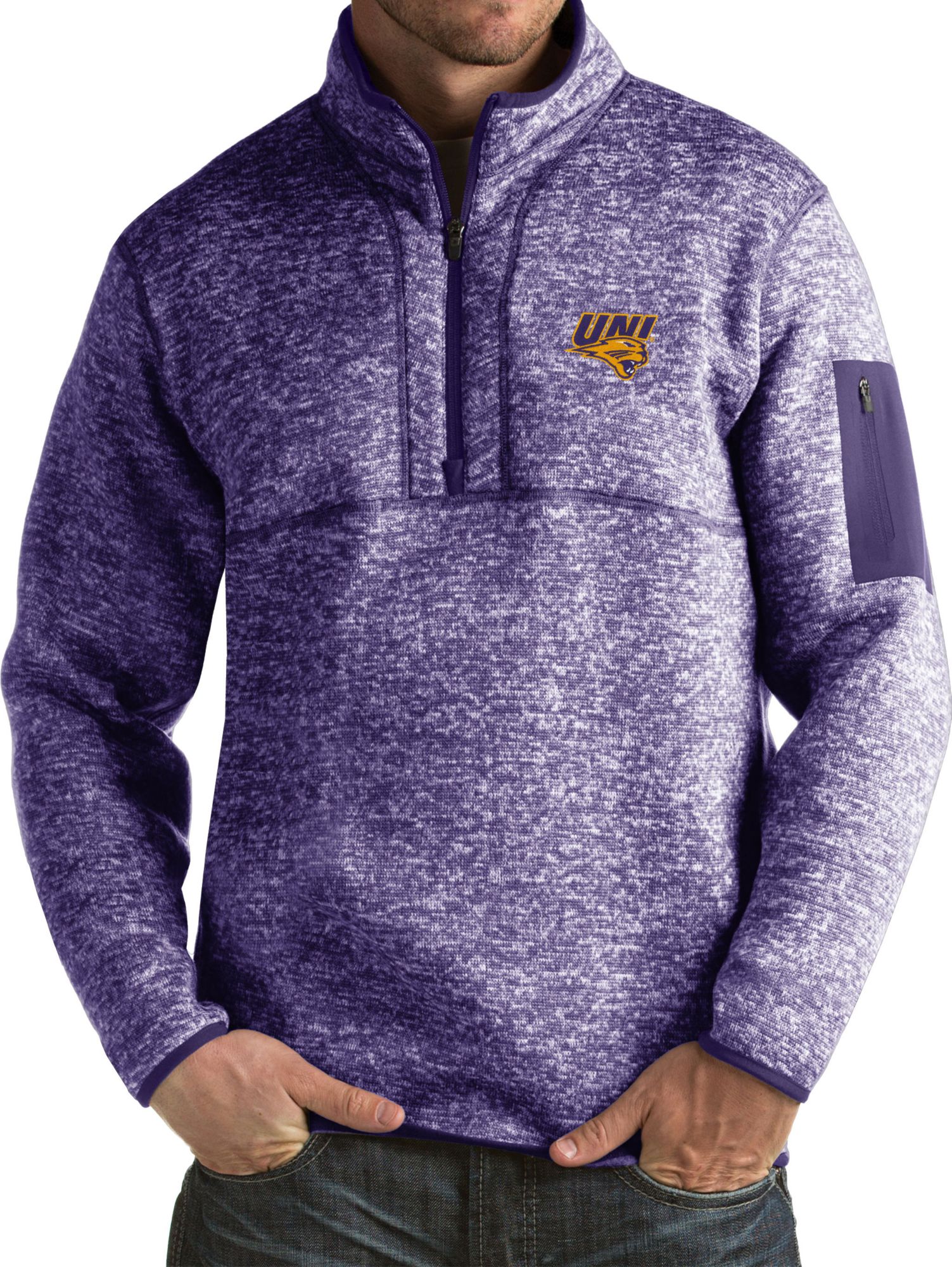 Antigua Apparel / Men's Northern Iowa Panthers Purple Fortune Pullover  Jacket