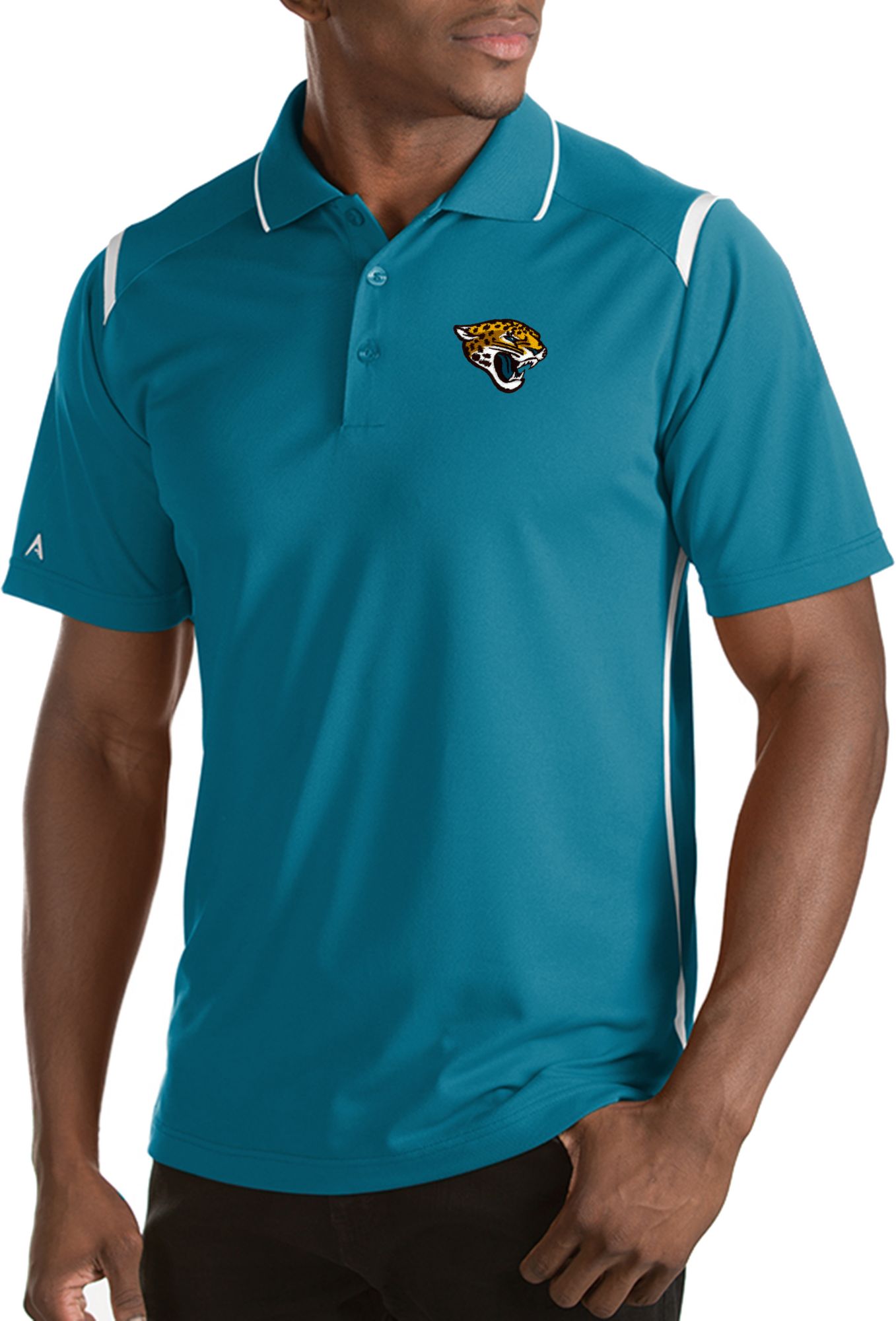 Antigua Apparel / Men's Jacksonville Jaguars Merit Teal Xtra-Lite Polo