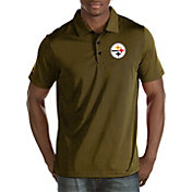 Antigua Men's Pittsburgh Steelers Quest Black Polo