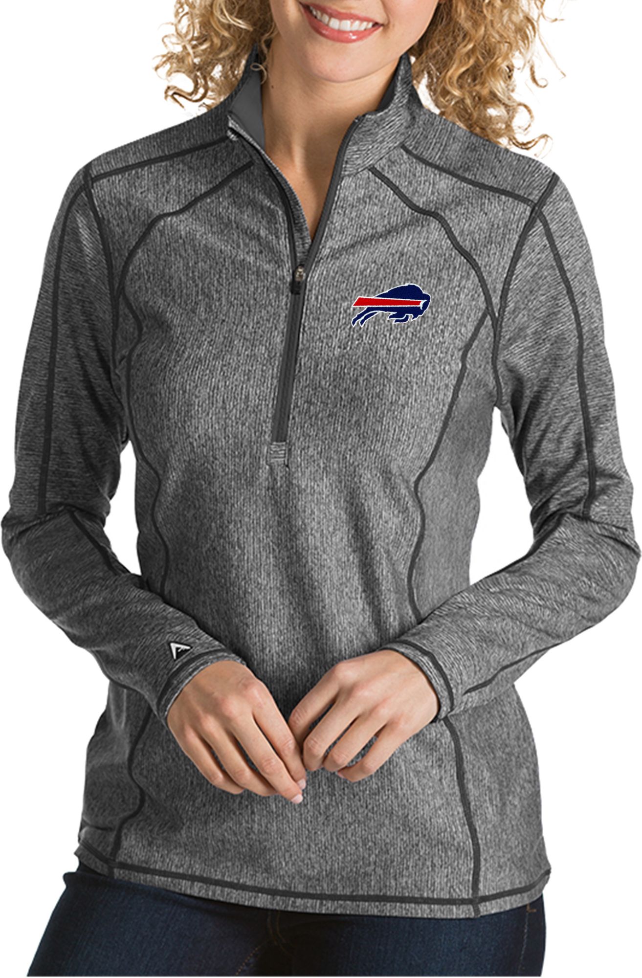 grey quarter zip pullover women's