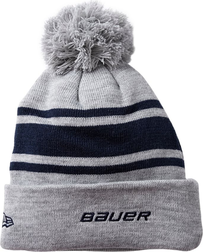 Sports Outdoors Skiing Women Hats Caps Bauer New Era Team Striped Pom Pom Knit Hat Taraksanat Ir