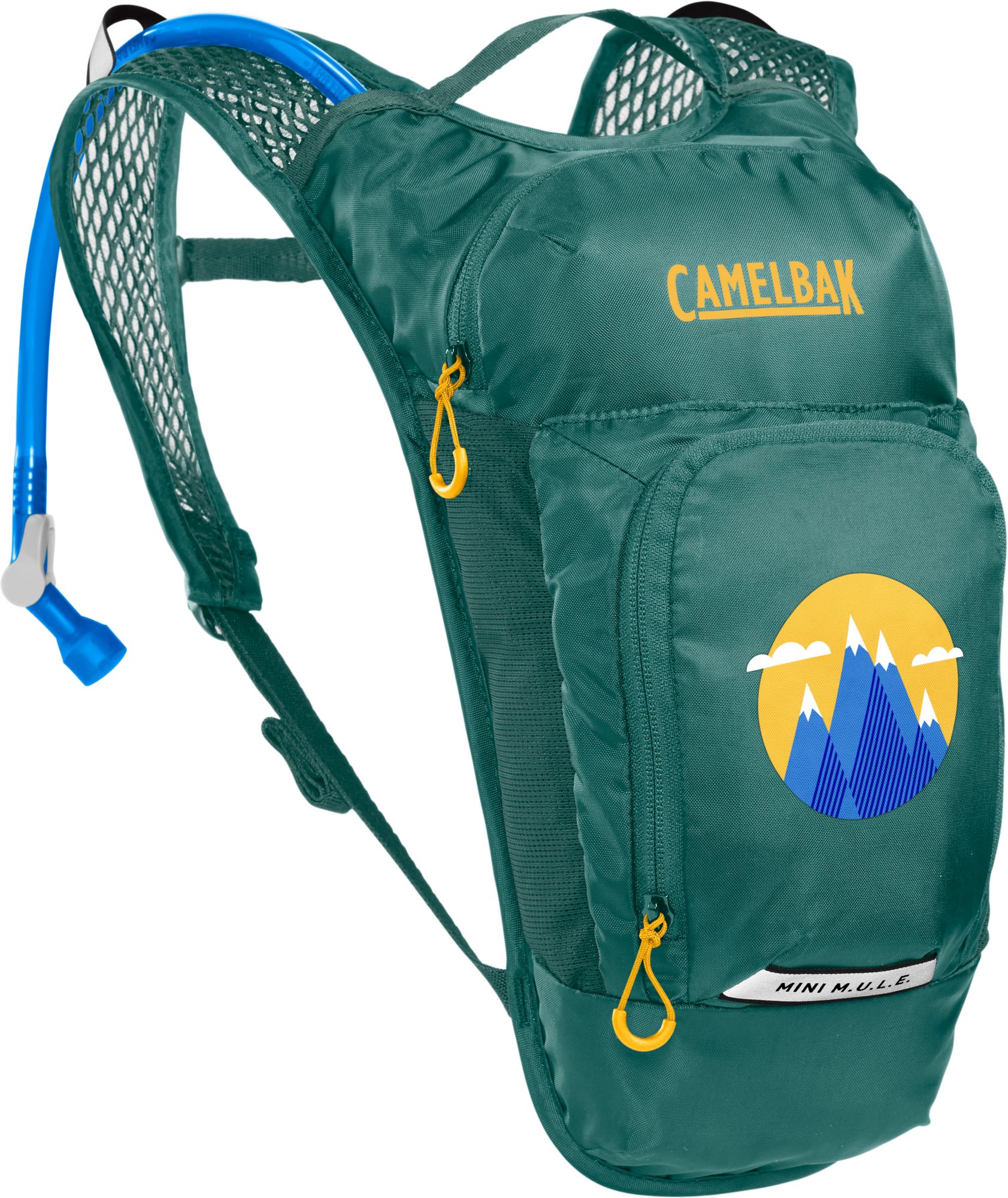 Photos - Water Bottle CamelBak Kids' Mini M.U.L.E 50 oz. Hydration Pack, Green Mountain 17CBKYMN 