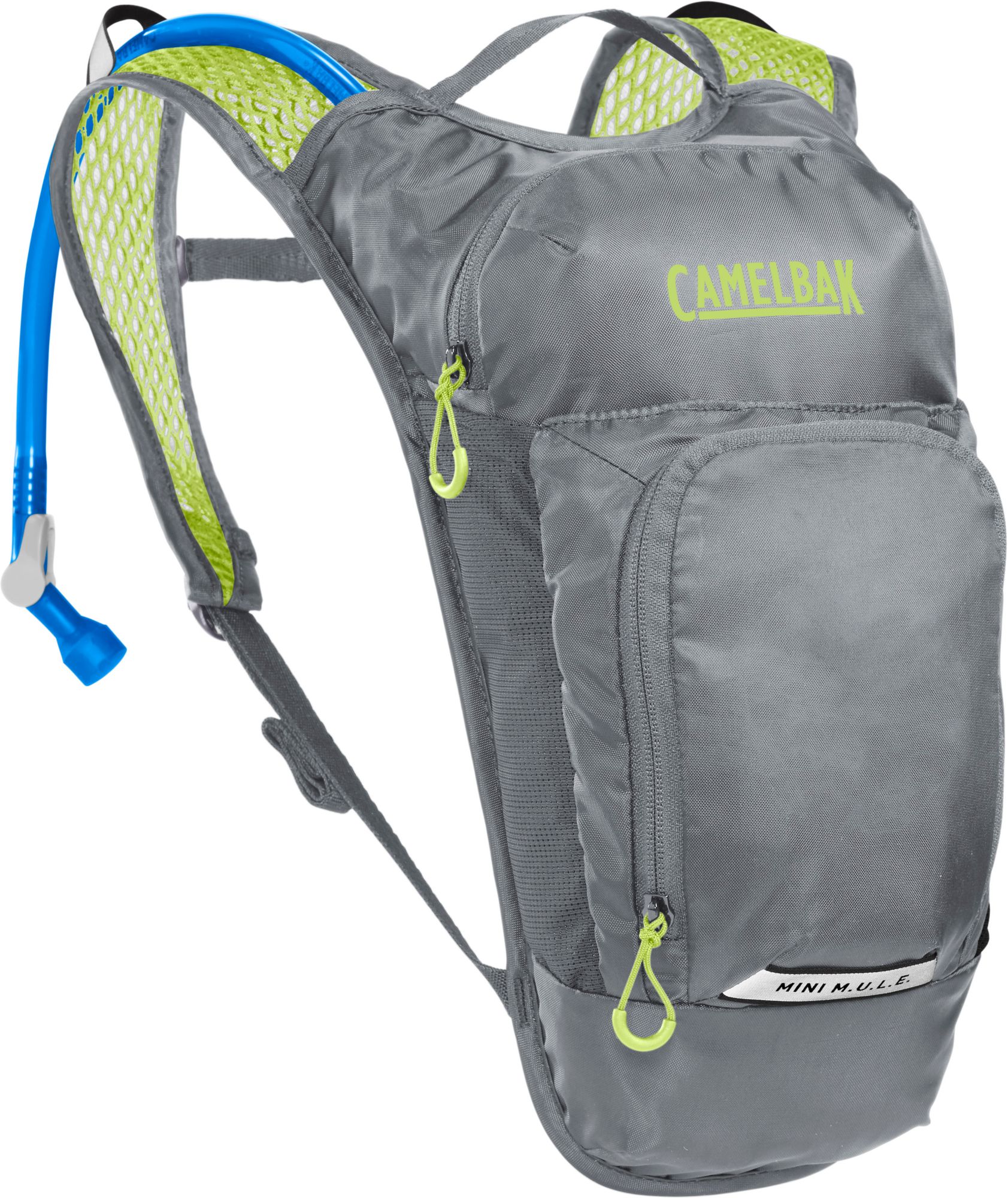 Photos - Backpack CamelBak Kids' Mini M.U.L.E 50 oz. Hydration Pack, Grey/Green 17CBKYMNML50 