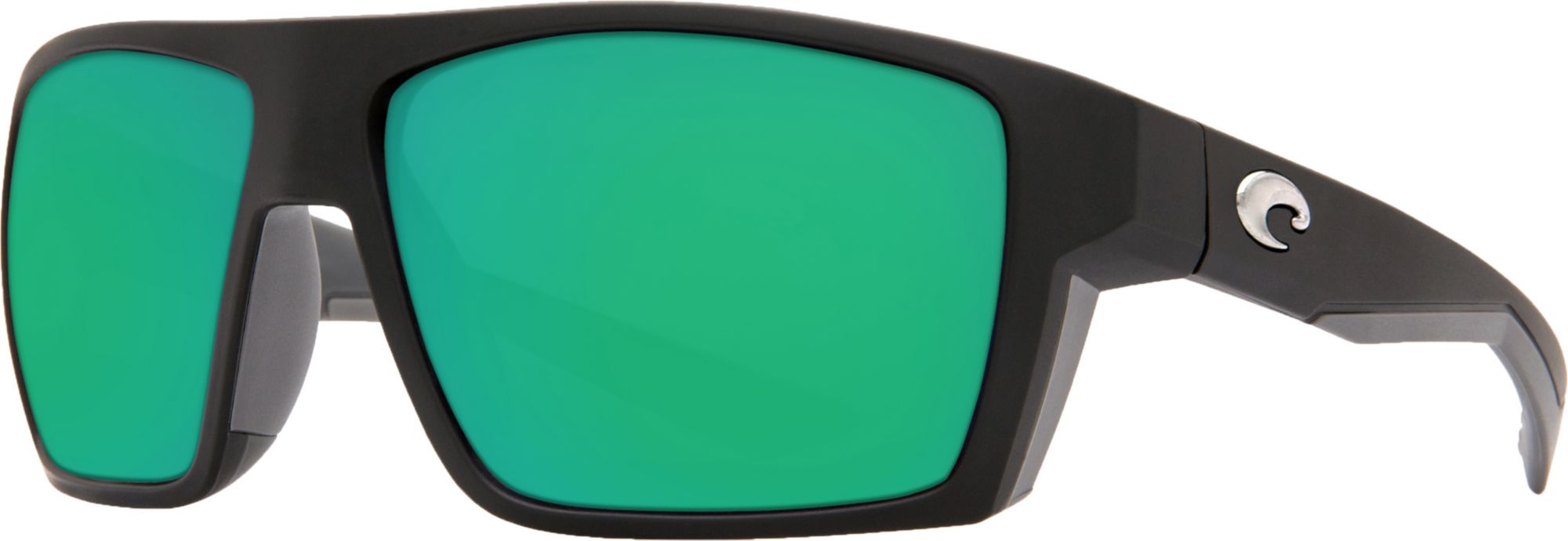 Photos - Sunglasses Costa Del Mar Bloke 580G Polarized , Men's, Matte Black/Green Mi 