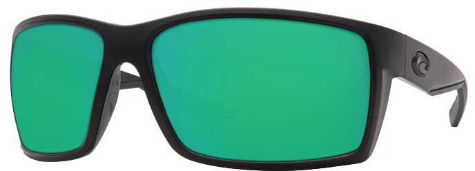 Photos - Sunglasses Costa Del Mar Reefton 580P Polarized , Men's, Blackout/Green | F 