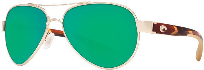 Photos - Sunglasses Costa Del Mar Loreto 580P , Men's, Rose Gold/Green 17CDEWLRTRSGL 