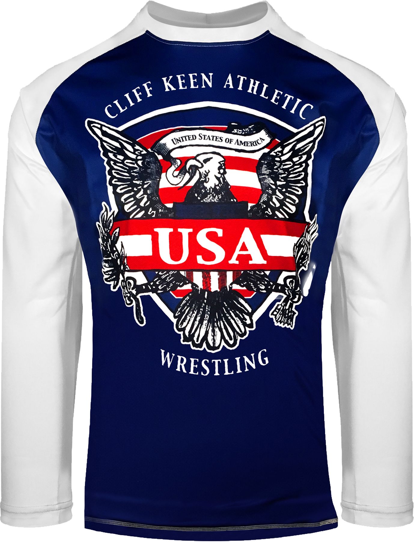 Cliff Keen Adult Historic Eagle Loose Long-Sleeve Sublimated Wrestling Top