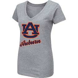 Colosseum Women's Auburn Tigers Grey Dual Blend V-Neck T-Shirt