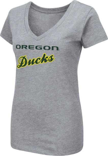 Colosseum Women's Oregon Ducks Grey Dual Blend V-Neck T-Shirt | DICK'S ...