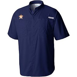 Columbia Men's Houston Astros Navy Tamiami Performance Short Sleeve Shirt