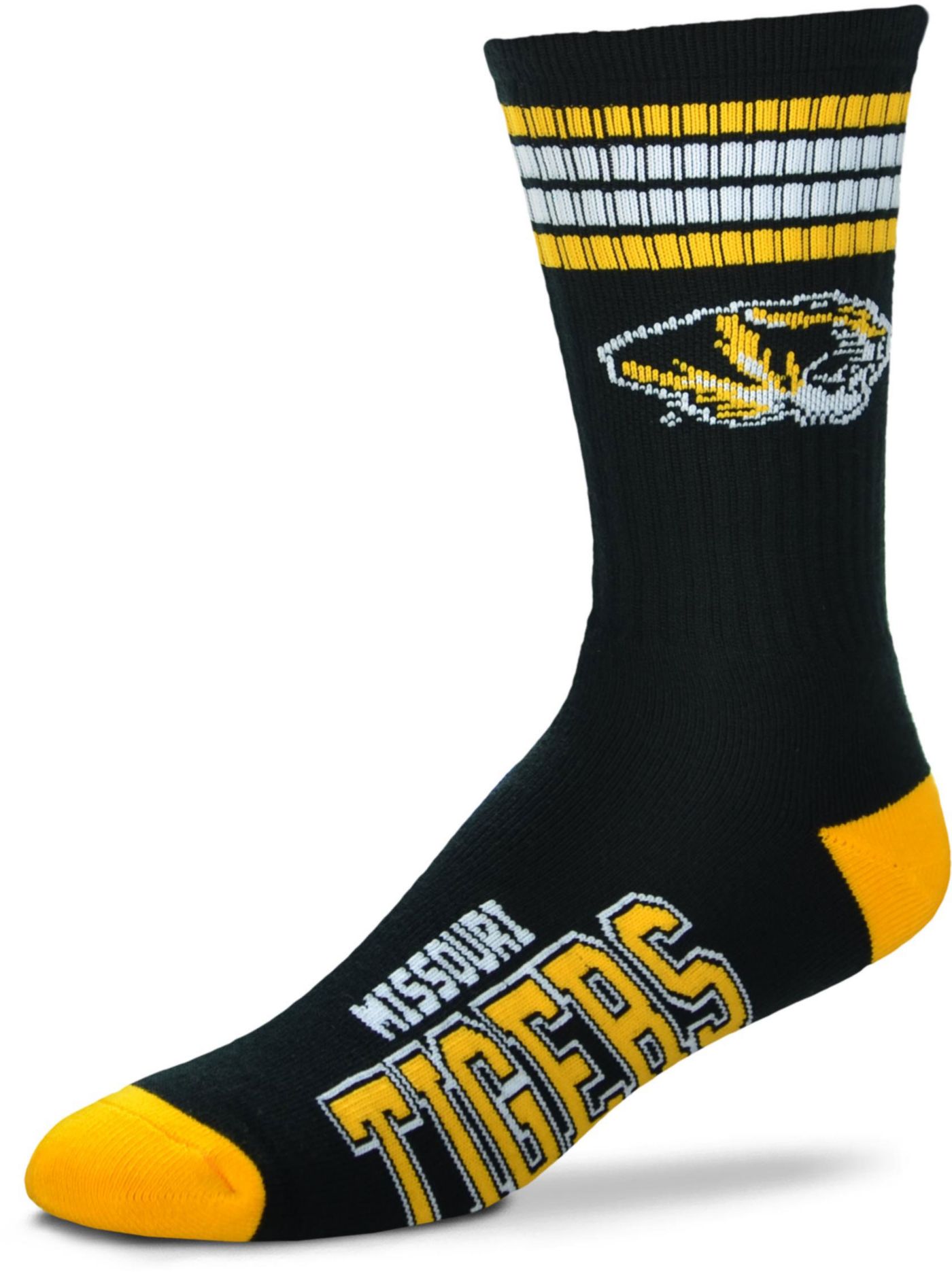 For Bare Feet Missouri Tigers 4Stripe Deuce Crew Socks DICK'S