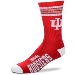 For Bare Feet Indiana Hoosiers 4-Stripe Deuce Crew Socks