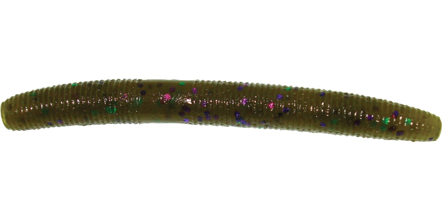 Yamamoto Baits 5″ Senko - Green Pumpkin Green Purple Flake