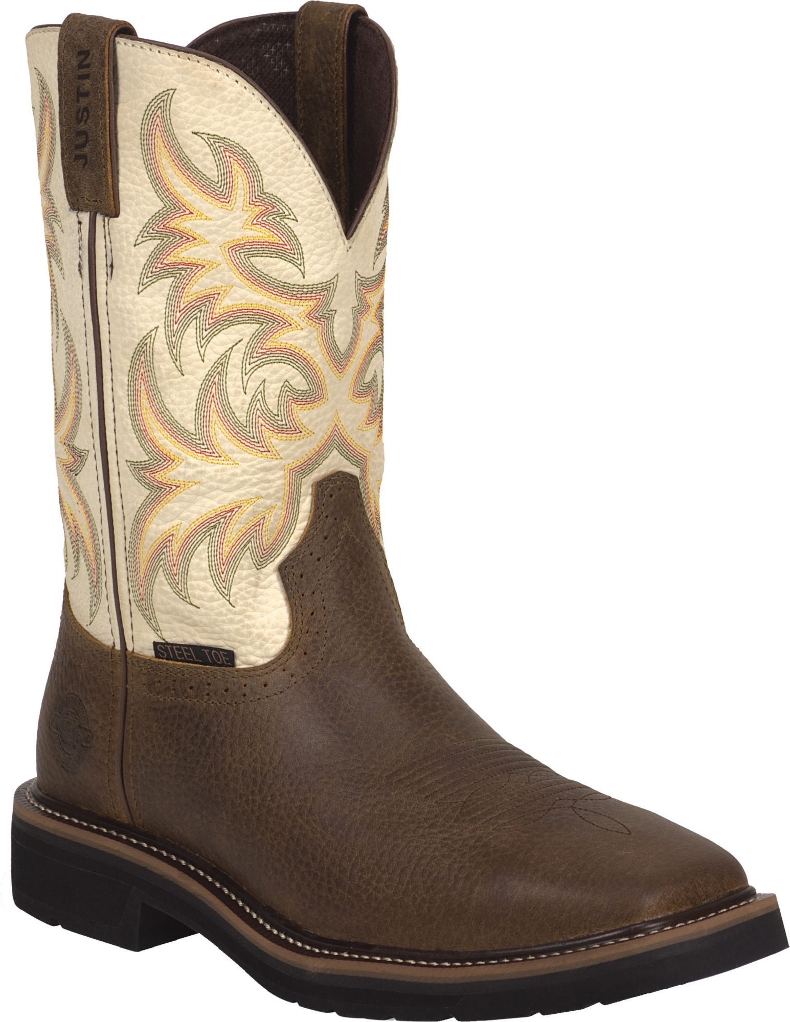 justin steel toe cowboy boots