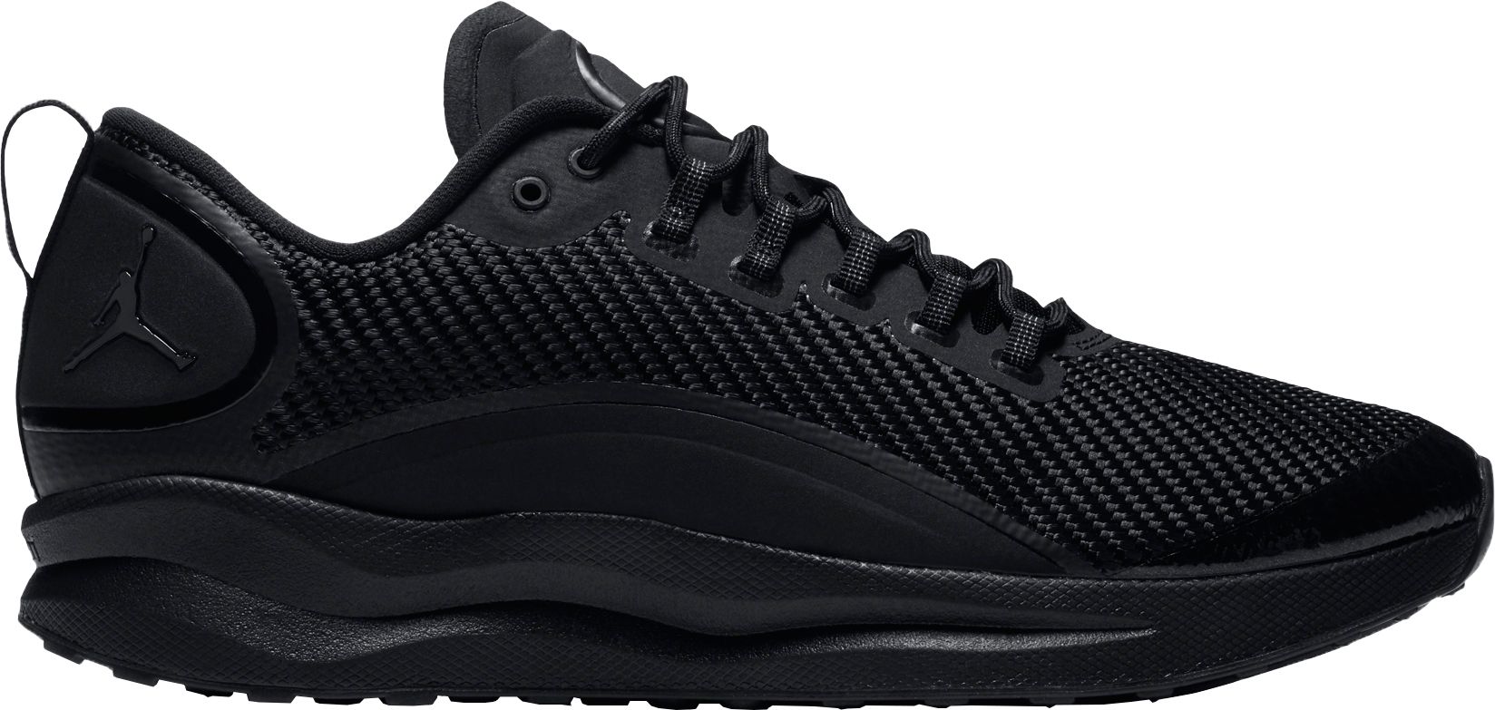 all black jordan running shoes