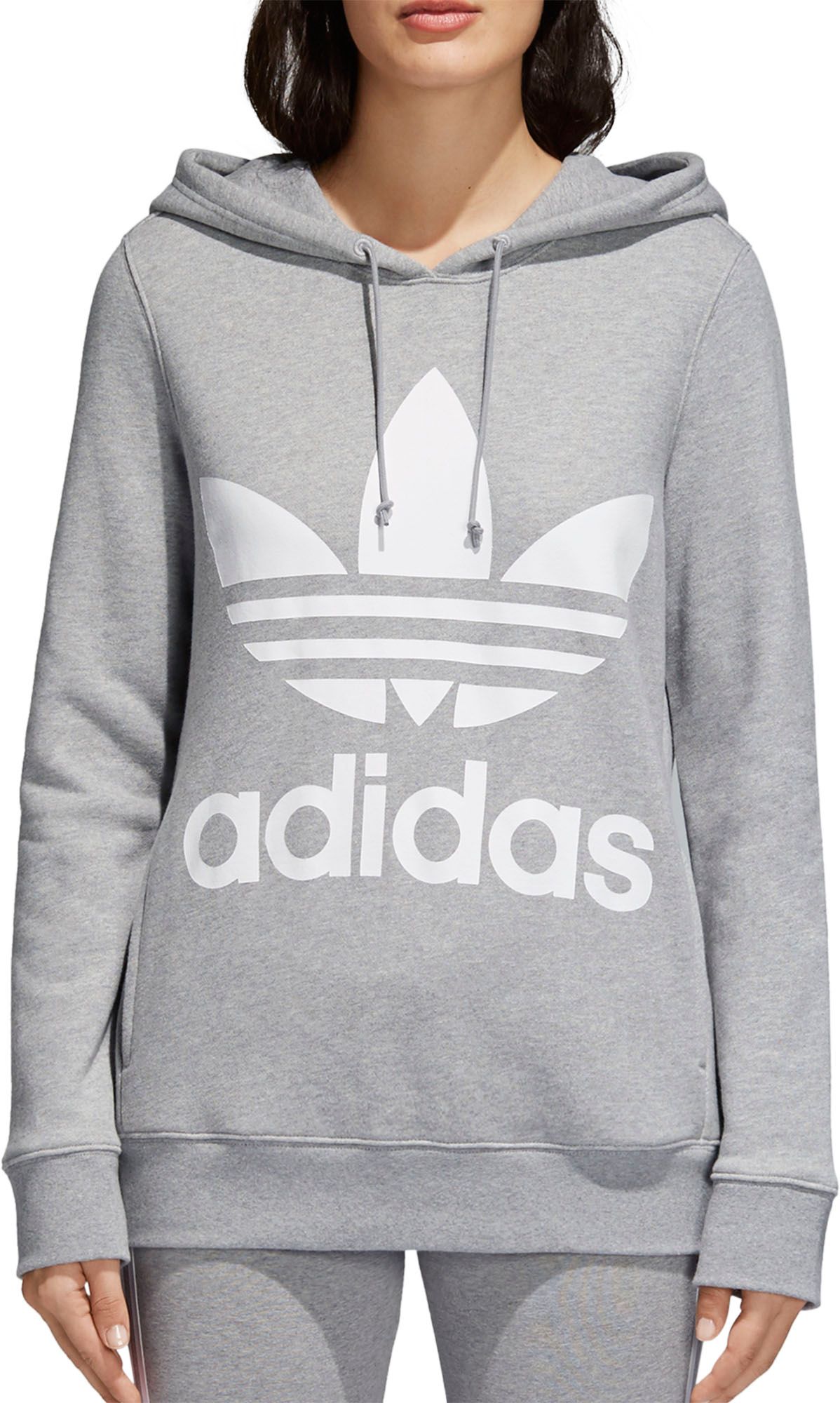 gray adidas hoodie womens